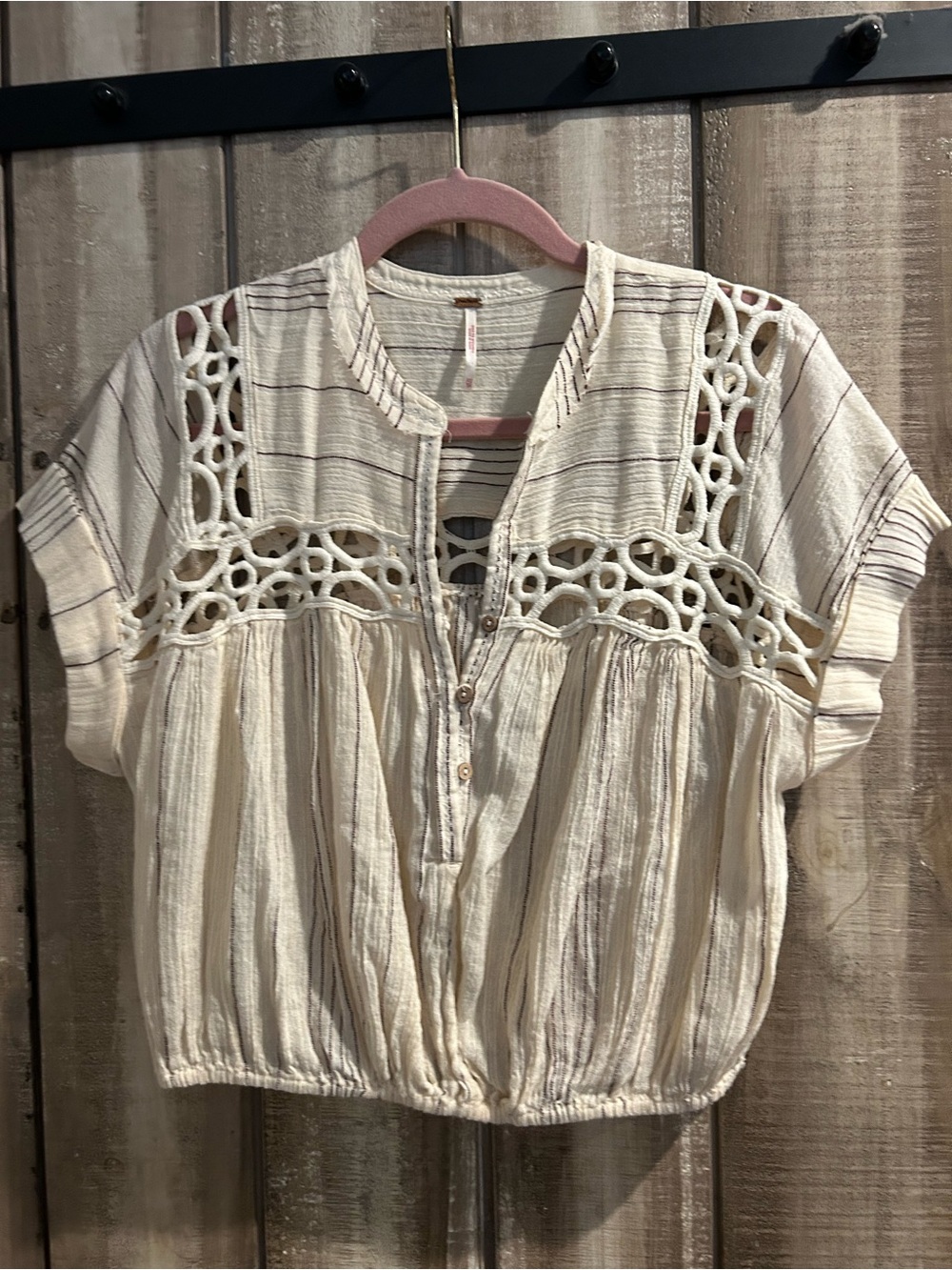 Free People Cotton Gauze Top, XS